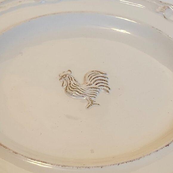 Williams Sonoma Marketplace ROOSTER Relief Design Farmhouse Plates(11") - Picture 6 of 8